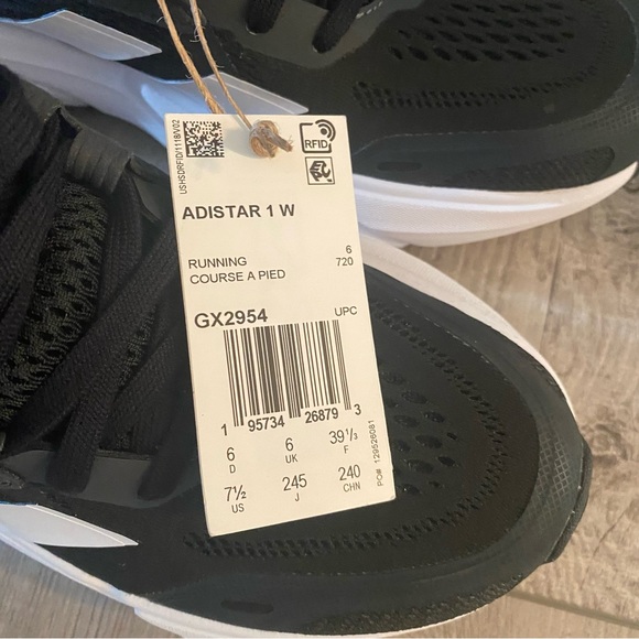 New Adidas Men's Adistar Running Shoes Black White GX2995 Size 7.5 - Picture 5 of 8